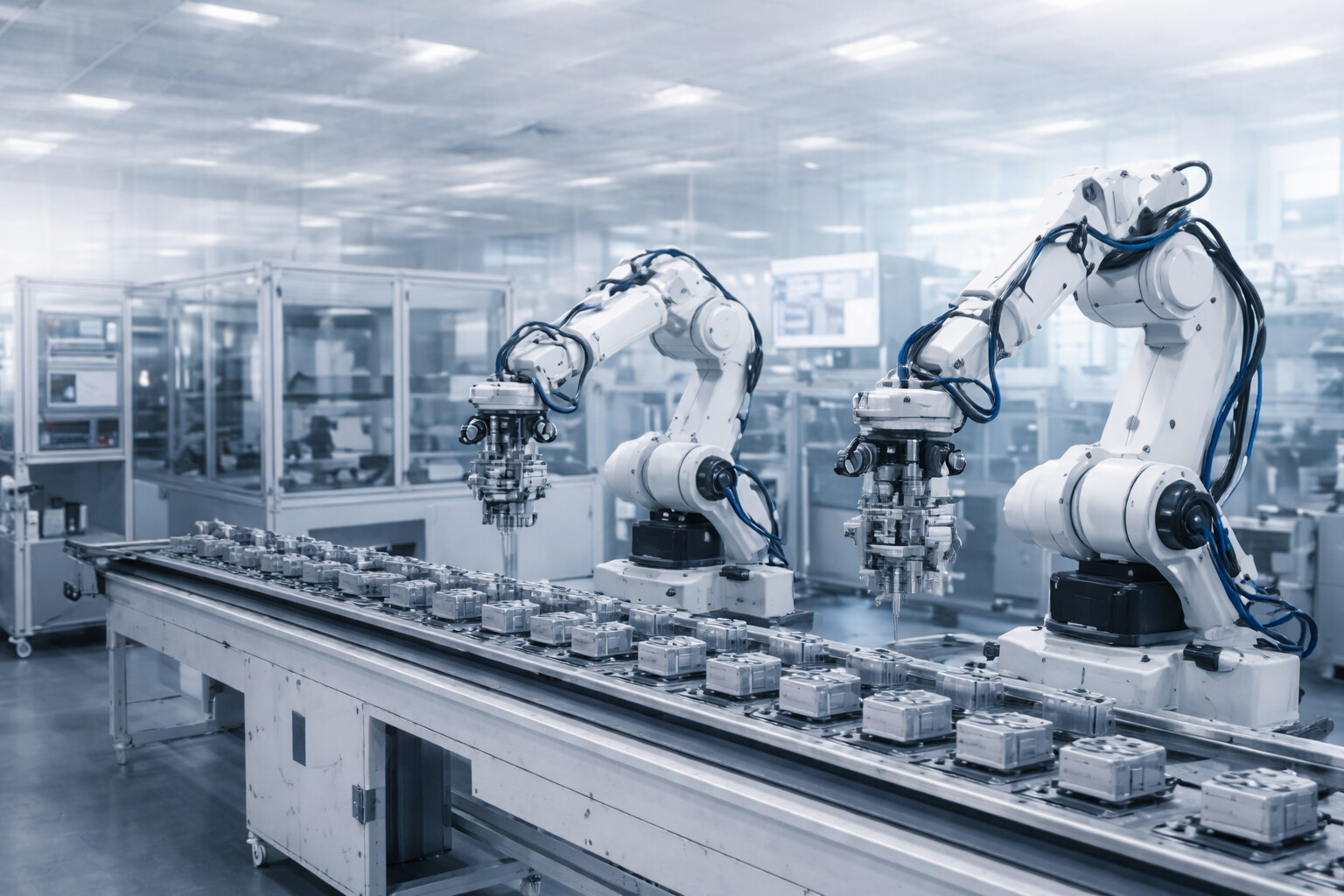 Engineering team building industrial automation systems